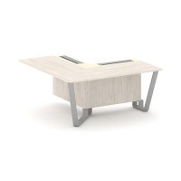 Steel Meet KM-PR.B.SPPOU-16(L) (Денвер светлый/Ваниль/Серый) Проходной угловой модуль левый