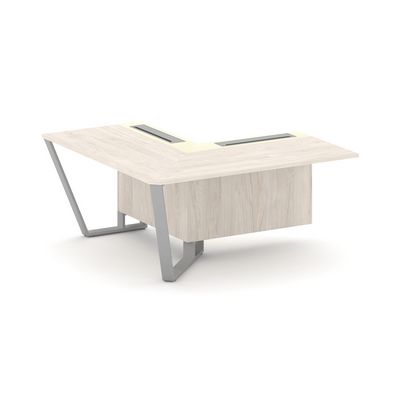 Steel Meet KM-PR.B.SPZOU-16(L) (Денвер светлый/Ваниль/Серый) Завершающий угловой модуль левый