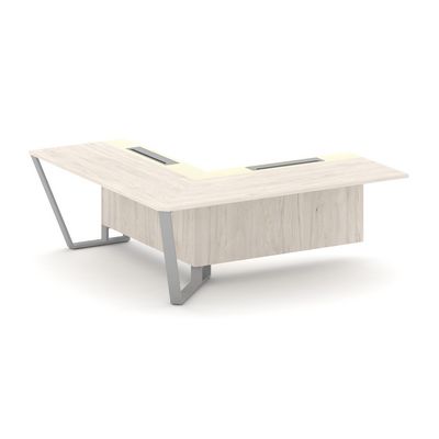 Steel Meet KM-PR.B.SPZOU-20(L) (Денвер светлый/Ваниль/Серый) Завершающий угловой модуль левый