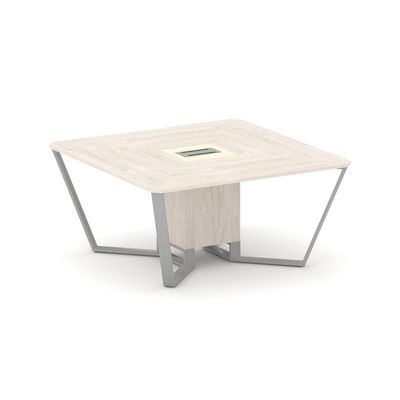 Steel Meet KMK-PR.B.SP-08 (Денвер светлый/Ваниль/Серый) Стол переговорный квадратный