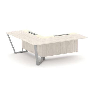 Steel Meet KMK-PR.B.SPZOU-20(L) (Денвер светлый/Ваниль/Серый) Завершающий угловой модуль левый