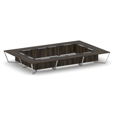 Steel Meet KM-PR.B.SP-26K2 (Дуб мали/Графит/Серый) Стол переговорный прямоугольный