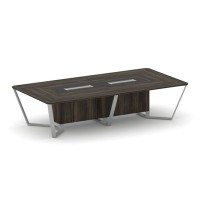 Steel Meet KMK-PR.B.SP-12 (Дуб мали/Графит/Серый) Стол переговорный прямоугольный