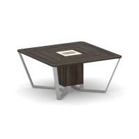 Steel Meet KM-PR.B.SP-08 (Дуб мали/Ваниль/Серый) Стол переговорный квадратный