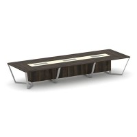 Steel Meet KM-PR.B.SP-16 (Дуб мали/Ваниль/Серый) Стол переговорный прямоугольный