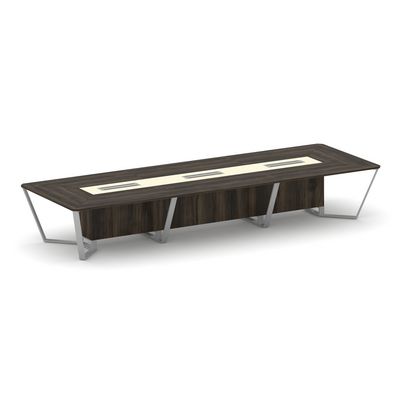 Steel Meet KM-PR.B.SP-16 (Дуб мали/Ваниль/Серый) Стол переговорный прямоугольный