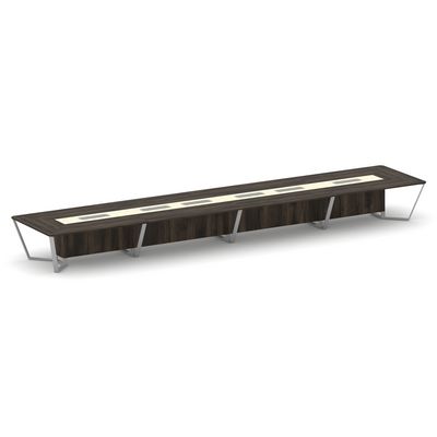 Steel Meet KM-PR.B.SP-24 (Дуб мали/Ваниль/Серый) Стол переговорный прямоугольный