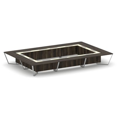 Steel Meet KM-PR.B.SP-26K2 (Дуб мали/Ваниль/Серый) Стол переговорный прямоугольный