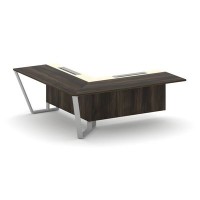 Steel Meet KM-PR.B.SPZOU-20(L) (Дуб мали/Ваниль/Серый) Завершающий угловой модуль левый