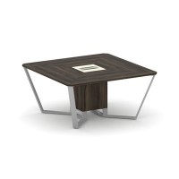 Steel Meet KMK-PR.B.SP-08 (Дуб мали/Ваниль/Серый) Стол переговорный квадратный