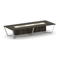 Steel Meet KMK-PR.B.SP-14 (Дуб мали/Ваниль/Серый) Стол переговорный прямоугольный