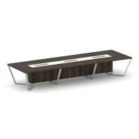 Steel Meet KMK-PR.B.SP-16 (Дуб мали/Ваниль/Серый) Стол переговорный прямоугольный