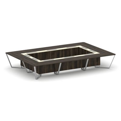 Steel Meet KMK-PR.B.SP-20K (Дуб мали/Ваниль/Серый) Стол переговорный прямоугольный