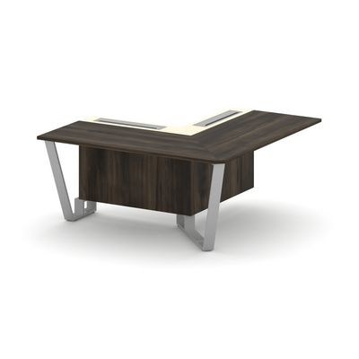 Steel Meet KMK-PR.B.SPPOU-16(R) (Дуб мали/Ваниль/Серый) Проходной угловой модуль правый