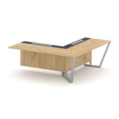 Steel Meet KM-PR.B.SPZOU-20(R) (Тиквуд светлый/Графит/Серый) Завершающий угловой модуль правый