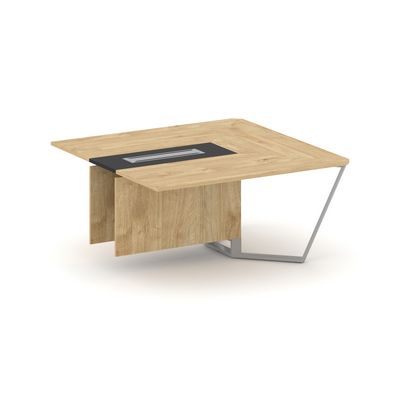 Steel Meet KM-PR.B.SPZW-16 (Тиквуд светлый/Графит/Серый) Завершающий модуль L=1600