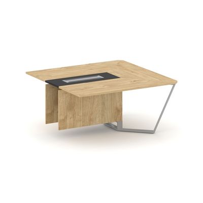 Steel Meet KMK-PR.B.SPZW-16 (Тиквуд светлый/Графит/Серый) Завершающий модуль L=1600