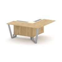 Steel Meet KM-PR.B.SPPOU-16(R) (Тиквуд светлый/Ваниль/Серый) Проходной угловой модуль правый