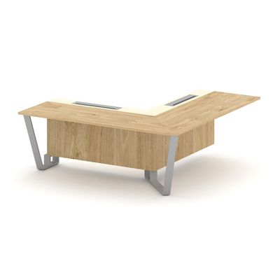 Steel Meet KM-PR.B.SPPOU-20(R) (Тиквуд светлый/Ваниль/Серый) Проходной угловой модуль правый