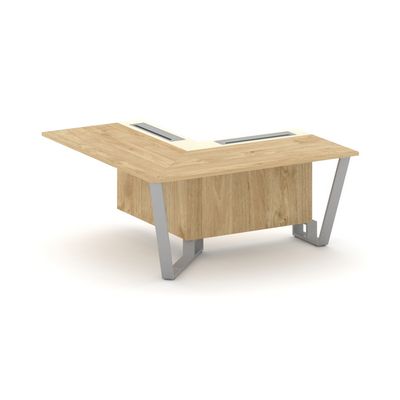 Steel Meet KMK-PR.B.SPPOU-16(L) (Тиквуд светлый/Ваниль/Серый) Проходной угловой модуль левый