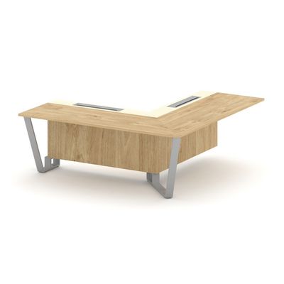 Steel Meet KMK-PR.B.SPPOU-20(R) (Тиквуд светлый/Ваниль/Серый) Проходной угловой модуль правый