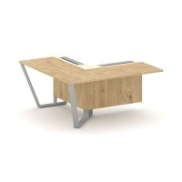 Steel Meet KMK-PR.B.SPZOU-16(L) (Тиквуд светлый/Ваниль/Серый) Завершающий угловой модуль левый