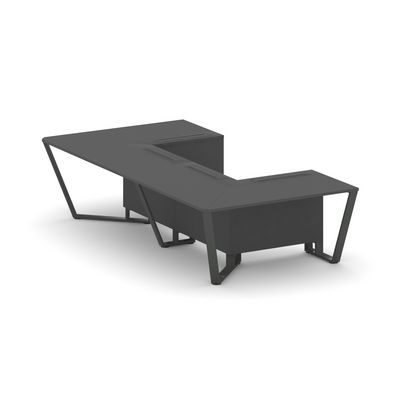 Steel Meet KD-PR.B.SP-07P (Антрацит/Антрацит) Стол переговорный П-образный