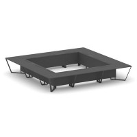 Steel Meet KD-PR.B.SP-24K (Антрацит/Антрацит) Стол переговорный квадратный