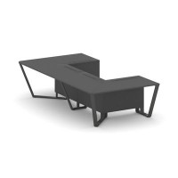 Steel Meet KDK-PR.B.SP-07P (Антрацит/Антрацит) Стол переговорный П-образный