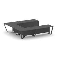 Steel Meet KDK-PR.B.SP-11P (Антрацит/Антрацит) Стол переговорный П-образный