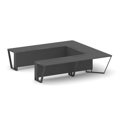 Steel Meet KDK-PR.B.SP-11P (Антрацит/Антрацит) Стол переговорный П-образный