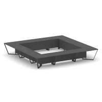 Steel Meet KDK-PR.B.SP-24K (Антрацит/Антрацит) Стол переговорный квадратный