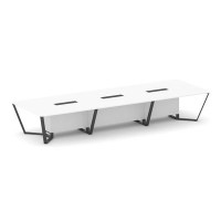 Steel Meet KD-PR.B.SP-16 (Белый бриллиант/Антрацит) Стол переговорный прямоугольный