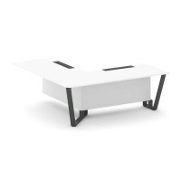 Steel Meet KD-PR.B.SPPOU-20(L) (Белый бриллиант/Антрацит) Проходной угловой модуль левый