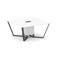 Steel Meet KDK-PR.B.SP-08 (Белый бриллиант/Антрацит) Стол переговорный квадратный