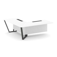 Steel Meet KDK-PR.B.SPZOU-20(L) (Белый бриллиант/Антрацит) Завершающий угловой модуль левый