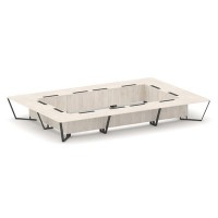 Steel Meet KD-PR.B.SP-26K2 (Денвер светлый/Антрацит) Стол переговорный прямоугольный