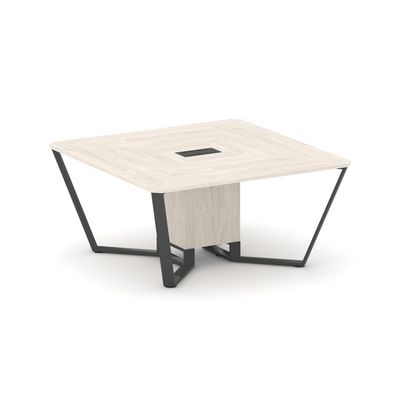 Steel Meet KDK-PR.B.SP-08 (Денвер светлый/Антрацит) Стол переговорный квадратный