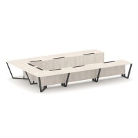 Steel Meet KDK-PR.B.SP-15P (Денвер светлый/Антрацит) Стол переговорный П-образный