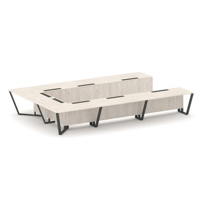 Steel Meet KDK-PR.B.SP-15P (Денвер светлый/Антрацит) Стол переговорный П-образный