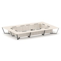 Steel Meet KDK-PR.B.SP-26K2 (Денвер светлый/Антрацит) Стол переговорный прямоугольный