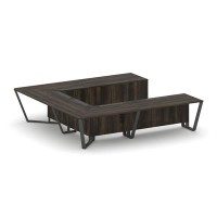 Steel Meet KD-PR.B.SP-11P (Дуб мали/Антрацит) Стол переговорный П-образный