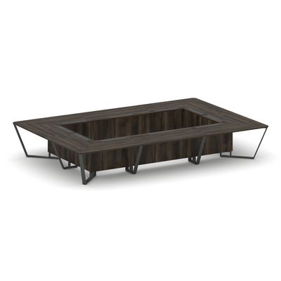 Steel Meet KD-PR.B.SP-20K (Дуб мали/Антрацит) Стол переговорный прямоугольный