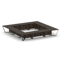 Steel Meet KD-PR.B.SP-24K (Дуб мали/Антрацит) Стол переговорный квадратный