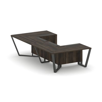 Steel Meet KDK-PR.B.SP-07P (Дуб мали/Антрацит) Стол переговорный П-образный