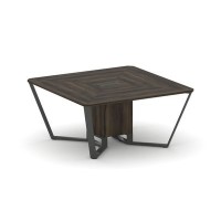 Steel Meet KDK-PR.B.SP-08 (Дуб мали/Антрацит) Стол переговорный квадратный