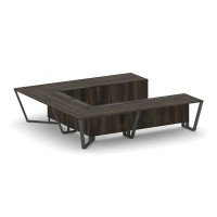 Steel Meet KDK-PR.B.SP-11P (Дуб мали/Антрацит) Стол переговорный П-образный