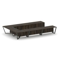 Steel Meet KDK-PR.B.SP-15P (Дуб мали/Антрацит) Стол переговорный П-образный