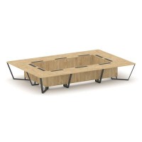 Steel Meet KD-PR.B.SP-20K (Тиквуд светлый/Антрацит) Стол переговорный прямоугольный