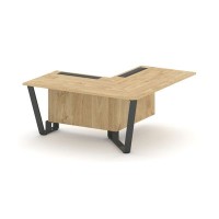 Steel Meet KD-PR.B.SPPOU-16(R) (Тиквуд светлый/Антрацит) Проходной угловой модуль правый